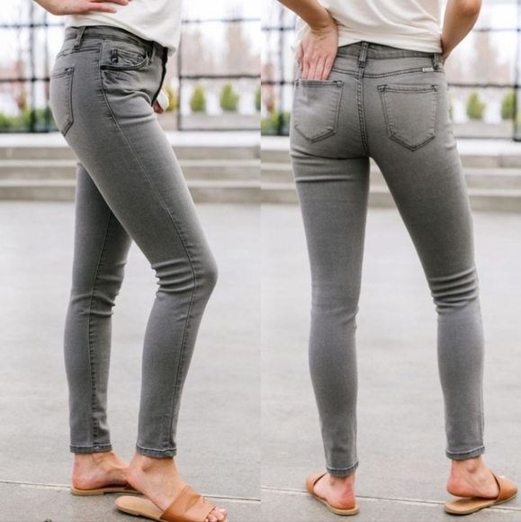 KanCan Gray Skinny Jeans Women's 5 / 26 Neutral Basic Classic Fall Winter EUC - Picture 4 of 16